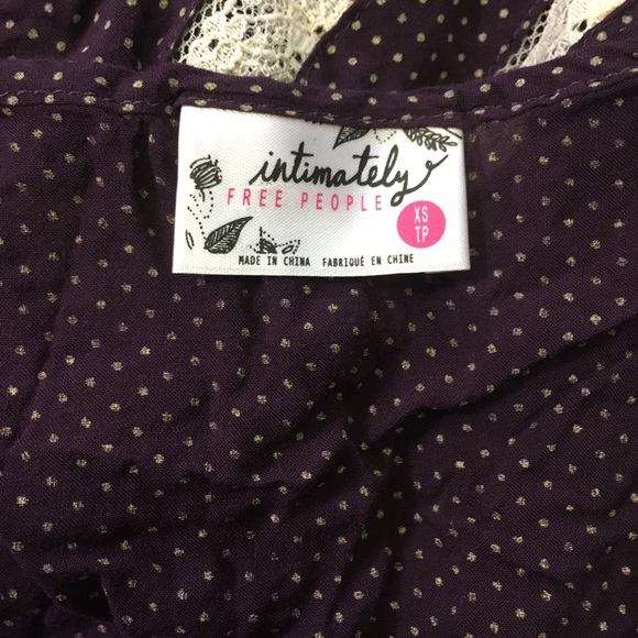 FREE PEOPLE LACE VOILE PURPLE TRAPEZE SLIP DRESS - Picture 7 of 8